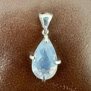 Faceted Morganite & Sterling Silver Pendant